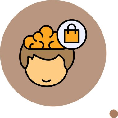 Alışveriş poşeti ikonu hayal eden biri.