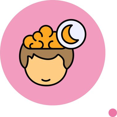 Çizgi film başı beyni ve hilal ayı gösteriyor