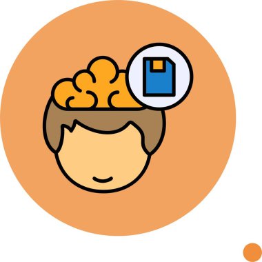 Çizgi film karakteri beyin simgesinde belleği kaydediyor