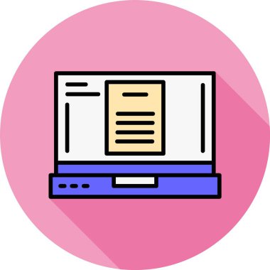 Belge simgesi, basit vektör çizim