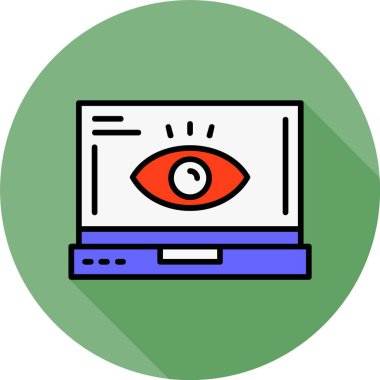 Dizüstü bilgisayardaki simgeyi göster, vektör illüstrasyonuName   