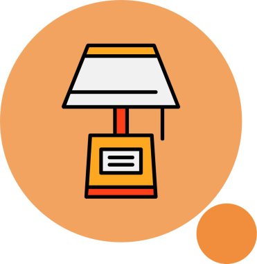 Renkli arkaplanda lamba simgesi, vektör illüstrasyonu  