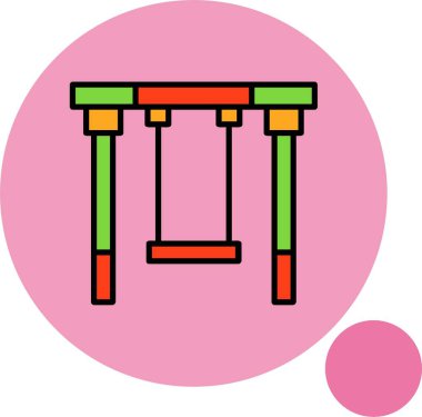 Renkli arkaplan, vektör illüstrasyonunda simge salla 