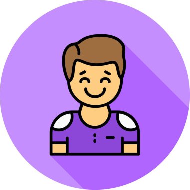 Renkli arka planda duygusal adam yüzü, vektör illüstrasyonuName  