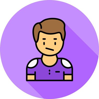 Renkli arka planda ilgisiz adam yüzü, vektör illüstrasyonu  