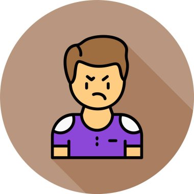 Renkli arka planda onaylanmamış adam yüzü, vektör illüstrasyonu  