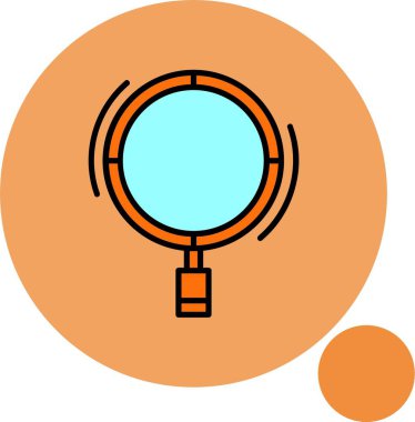 Renkli arkaplan ve vektör illüstrasyonunda arama simgesi 