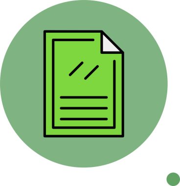 Belge simgesi, basit vektör çizim