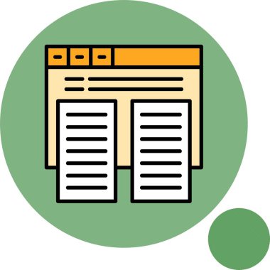 Web sayfası arayüzünü ve üst üste binen belgeleri gösteren illüstrasyon