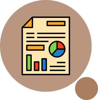 Çizelge ve grafikleri gösteren renkli iş raporları