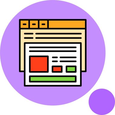 Mor arkaplanda üst üste binen renkli web sayfaları