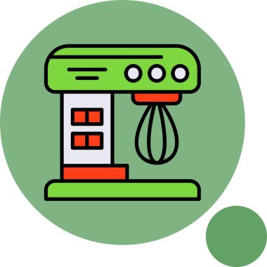 çırpma eklentisi görüntülenmiş yeşil elektrik karıştırıcı