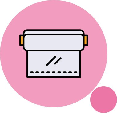 Pembe dairesel arkaplan içinde kağıt havlu dağıtıcısı