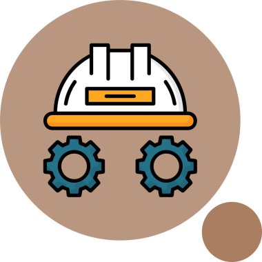 İki mavi dişli ikonlu miğfer