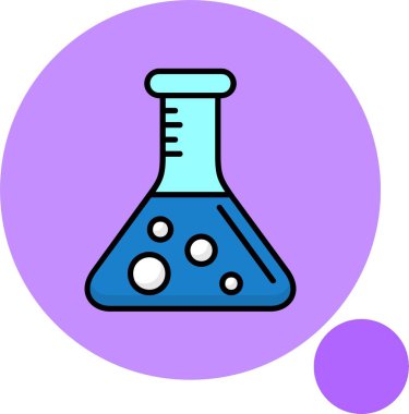 Renkli arkaplan üzerindeki matara simgesi, vektör illüstrasyonu  