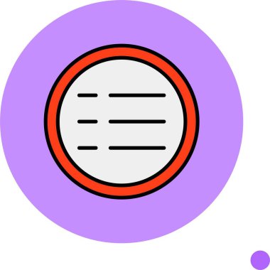 Renkli arkaplan üzerindeki menü simgesi, vektör illüstrasyonu  