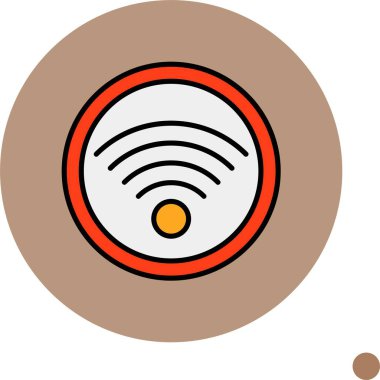 Renkli arkaplan üzerindeki Wifi simgesi, vektör illüstrasyonu  