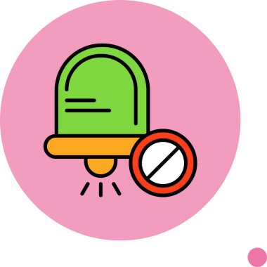 Renkli arkaplan, vektör illüstrasyonundaki simgeden bildirim  