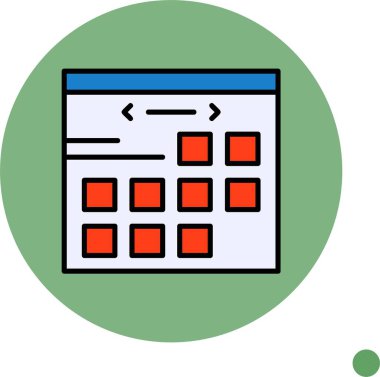 Beyaz arkaplanda zarif vektör simgesi, takvim resmi