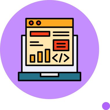 Renkli arkaplan, vektör illüstrasyonunda kod açma simgesi  