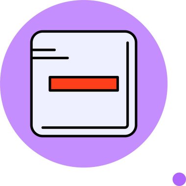 Renkli arkaplan, vektör illüstrasyonundaki simgeyi sil  