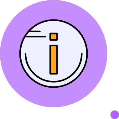 Renkli arkaplan üzerindeki bilgi simgesi, vektör illüstrasyonu  