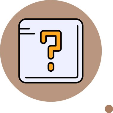 Renkli arkaplanda soru işareti simgesi, vektör illüstrasyonu  