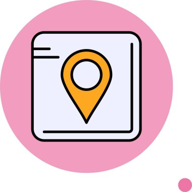 Renkli arkaplanda GPS simgesi, vektör illüstrasyonu  