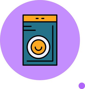 Renkli arkaplan, vektör illüstrasyonunda konuşmacı simgesi  