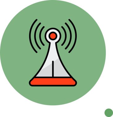 Renkli arkaplan, vektör illüstrasyonunda bağlantı kaybı simgesi  