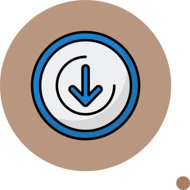 Renkli arkaplan, vektör illüstrasyonunda simge indir  