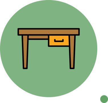 Renkli arkaplan üzerindeki tablo simgesi, vektör illüstrasyonu  