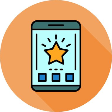 Akıllı telefon ekranında başarı simgesi, vektör illüstrasyonu