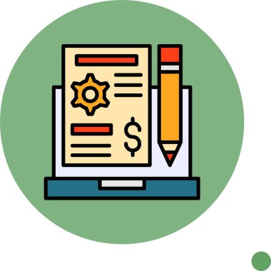 Laptop ekranında fatura belgesi gösterimi