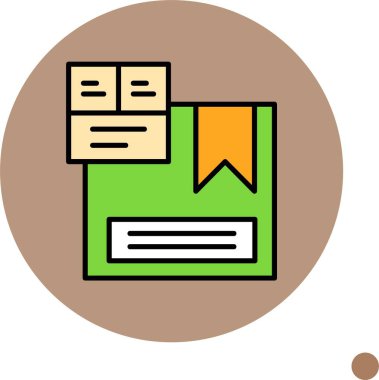 Beyaz arkaplanda Etiket renkli simgeyi geri ver  