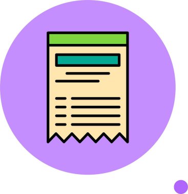 Ayrıntılı bilgi gösteren renkli fatura simgesi