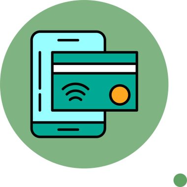 Temassız ödeme kartı dijital akıllı telefon ekranına dokunuyor