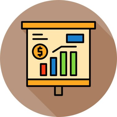 Finansal büyüme istatistiklerini gösteren renkli çubuk tablosu