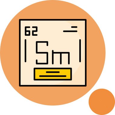 Atom numarası içeren stilize edilmiş samaryum element simgesi