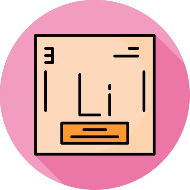 Kapalı karton kutu gönderme etiketi simgesini gösterir