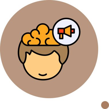 Megafon. Web simgesi vektör illüstrasyonu       