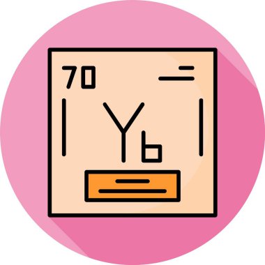 Yttrium kimyasal element sembolü periyodik tablo simgesi