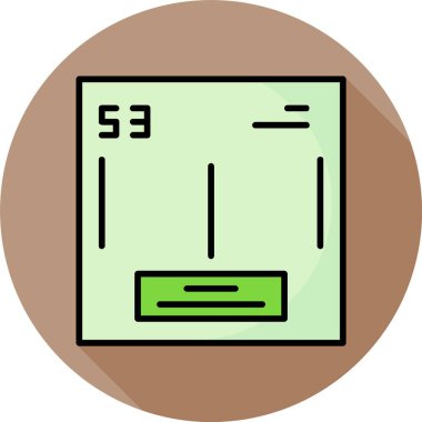 53 numarayı gösteren minimalist takvim sayfası