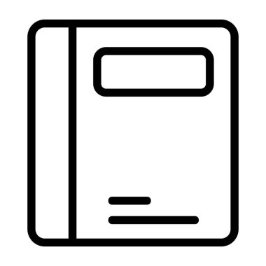 Boş etiketli basit ana hatlı dizüstü bilgisayar simgesi