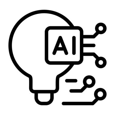 Yapay zeka devrelerini birbirine bağlayan ampul sembolü