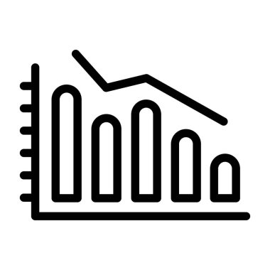 Grafik küçültülüyor - modern iş için asgari vektör simgesi