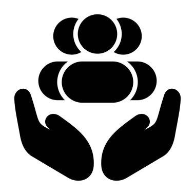 Şefkatli elleri kullanan bir grup insanı korumak.