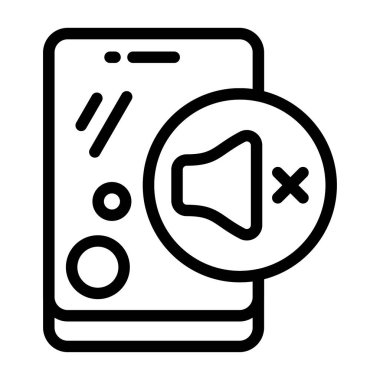 Sessiz kip gösteren sessiz akıllı telefon simgesi