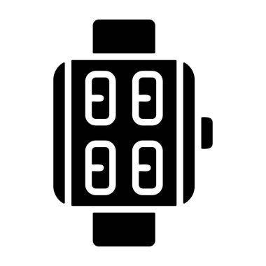 Büyük sayılar simgesini gösteren dijital kol saati