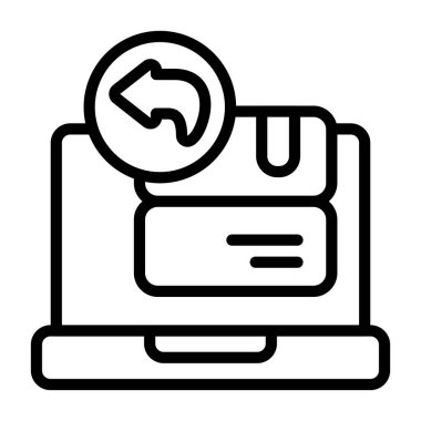 Laptop ekranında gösterilen paket simgesi geri getiriliyor